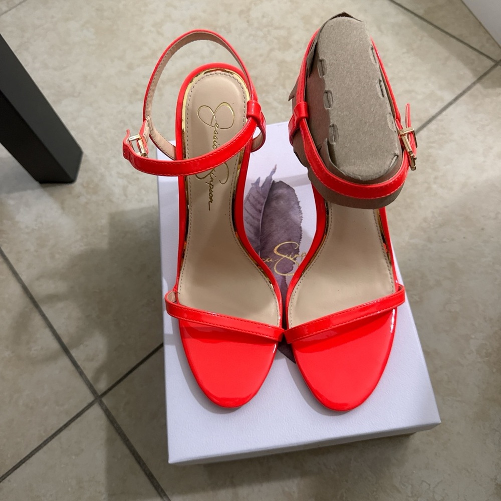 Jessica Simpson Bright Pink Strappy Heels